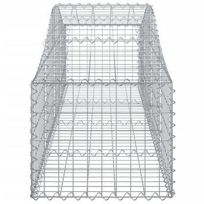 Cesti Gabbioni ad Arco 2 pz 200x50x40/60 cm Ferro Zincato