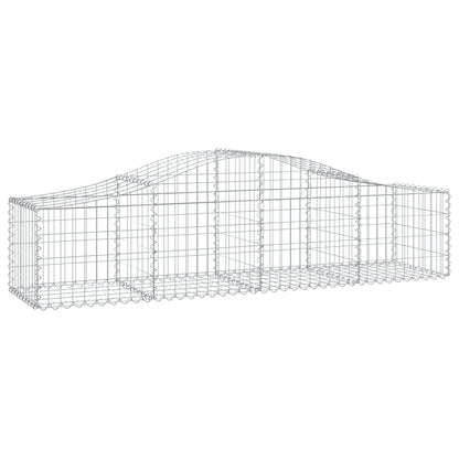 Cesti Gabbioni ad Arco 3 pz 200x50x40/60 cm Ferro Zincato