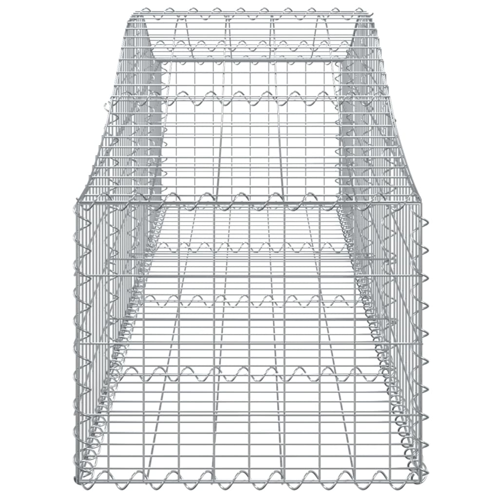 Cesti Gabbioni ad Arco 4 pz 200x50x40/60 cm Ferro Zincato