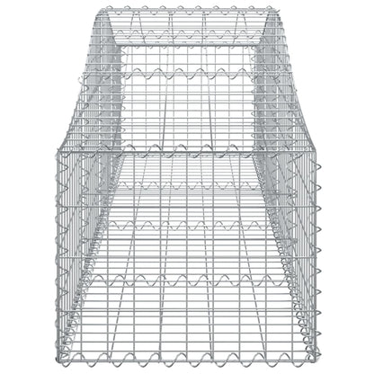 Cesti Gabbioni ad Arco 4 pz 200x50x40/60 cm Ferro Zincato