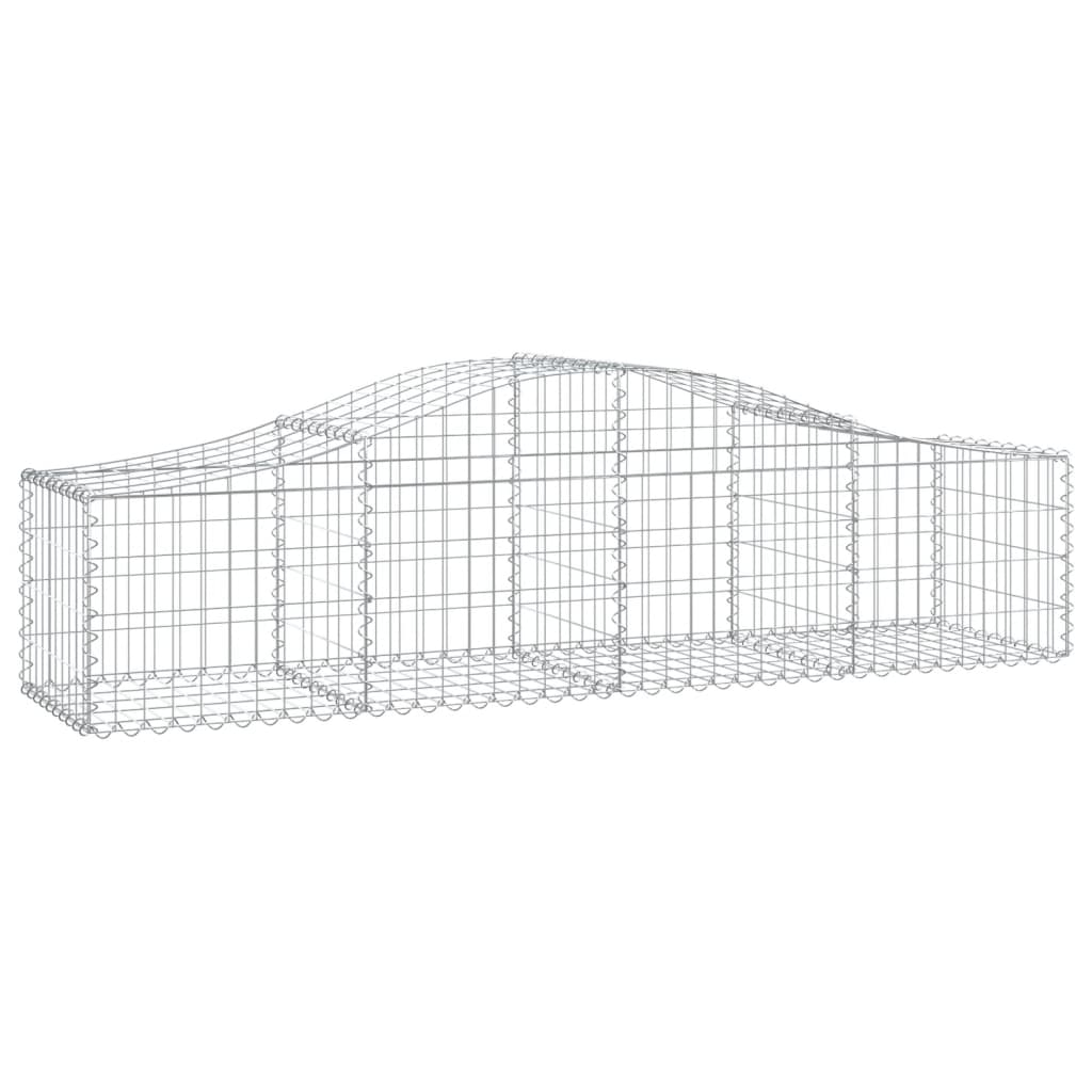 Cesti Gabbioni ad Arco 5 pz 200x50x40/60 cm Ferro Zincato