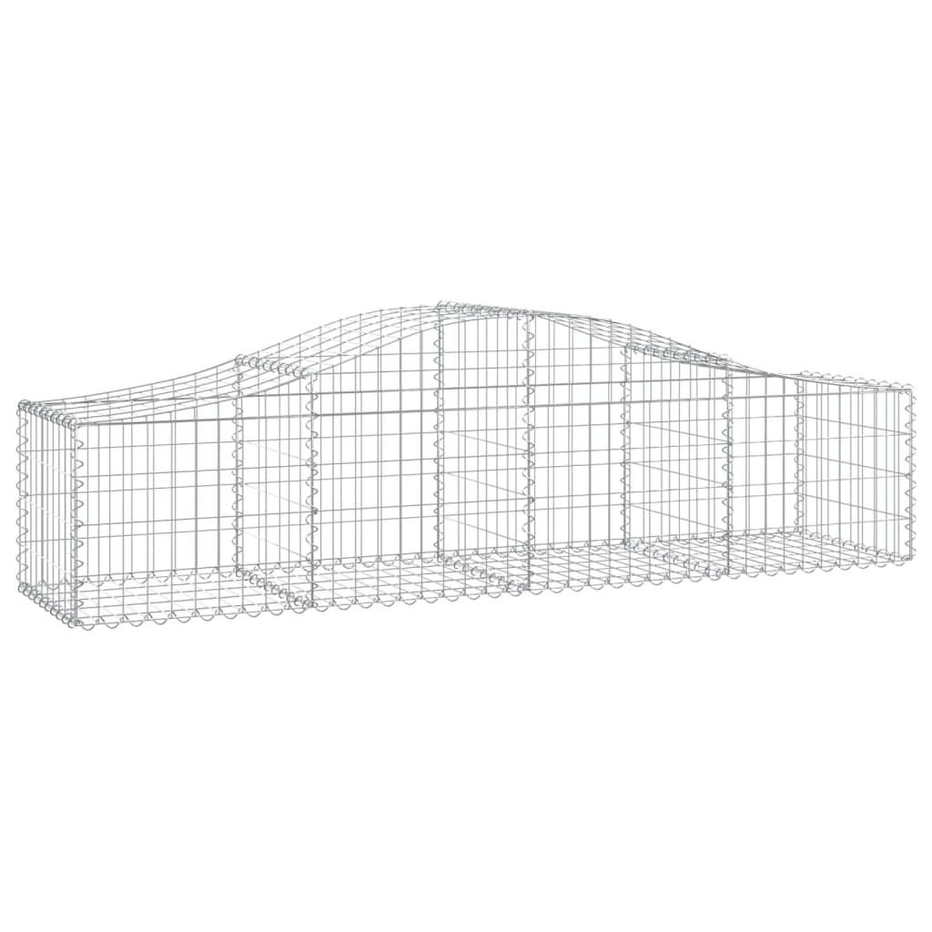 Cesti Gabbioni ad Arco 6 pz 200x50x40/60 cm Ferro Zincato