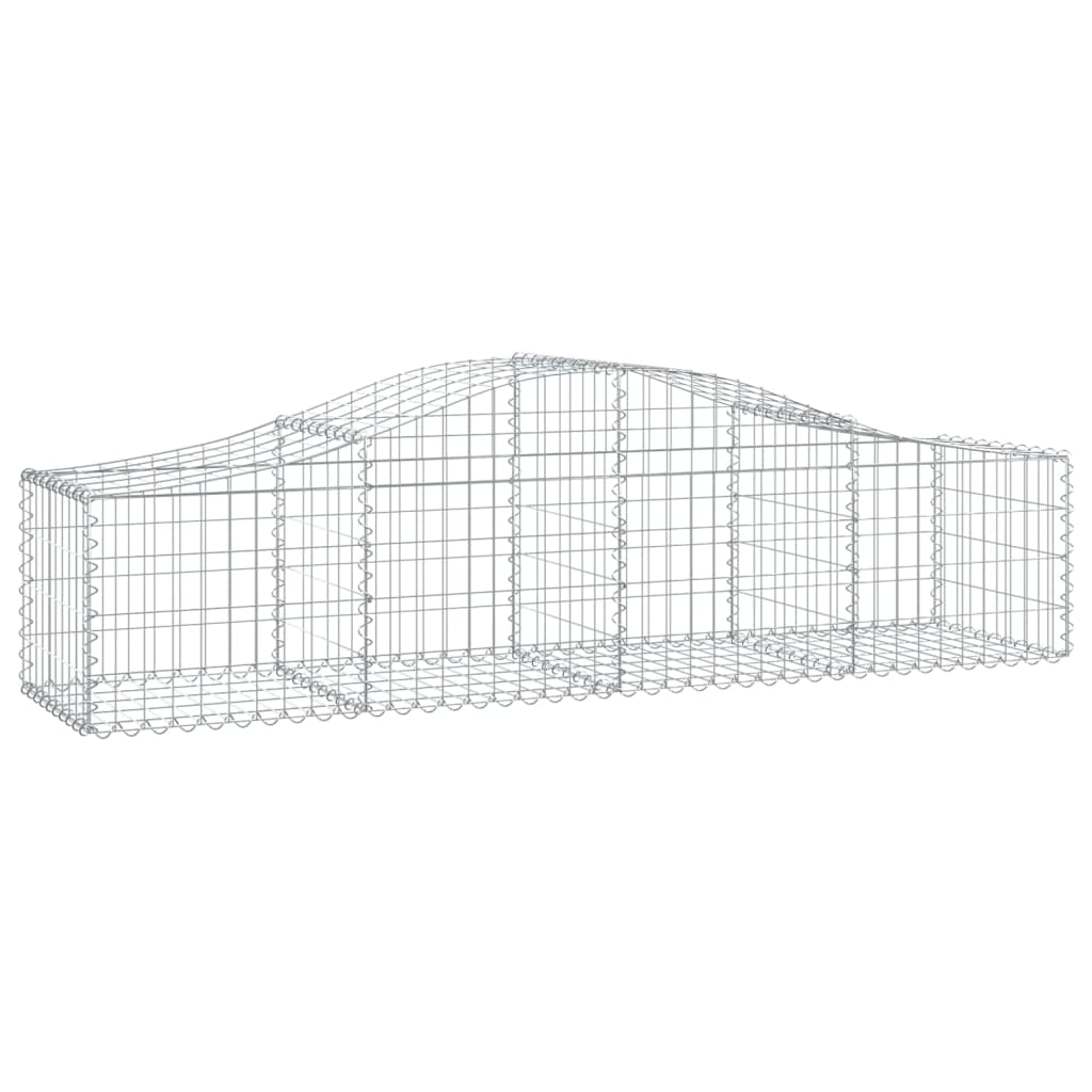 Cesti Gabbioni ad Arco 8 pz 200x50x40/60 cm Ferro Zincato