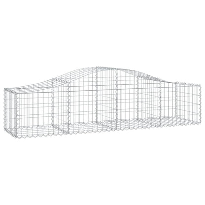Cesti Gabbioni ad Arco 9 pz 200x50x40/60 cm Ferro Zincato