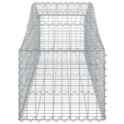Cesti Gabbioni ad Arco 12 pz 200x50x40/60 cm Ferro Zincato
