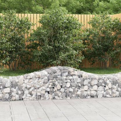 Cesti Gabbioni ad Arco 15 pz 200x50x40/60 cm Ferro Zincato