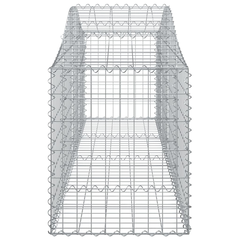 Cesti Gabbioni ad Arco 6 pz 200x50x60/80 cm Ferro Zincato