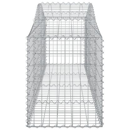 Cesti Gabbioni ad Arco 7 pz 200x50x60/80 cm Ferro Zincato