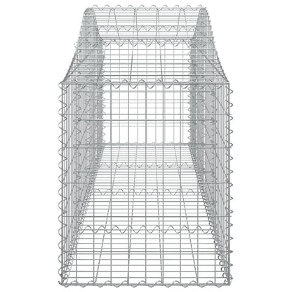 Cesti Gabbioni ad Arco 12 pz 200x50x60/80 cm Ferro Zincato