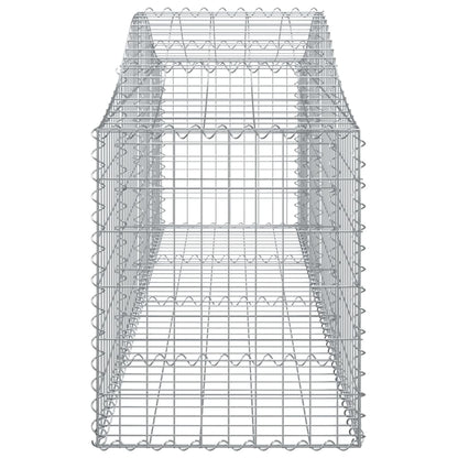 Cesti Gabbioni ad Arco 14 pz 200x50x60/80 cm Ferro Zincato
