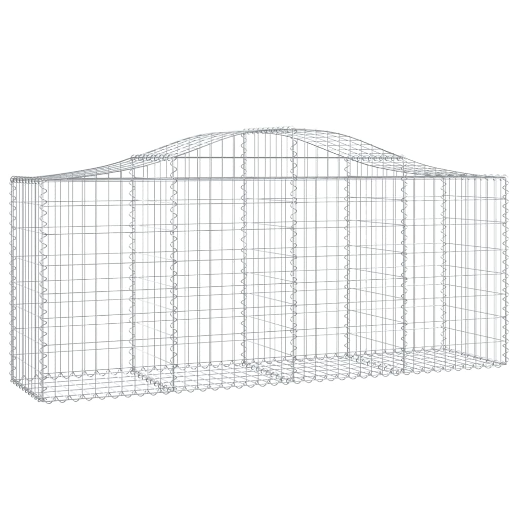 Cesti Gabbioni ad Arco 4 pz 200x50x80/100 cm Ferro Zincato