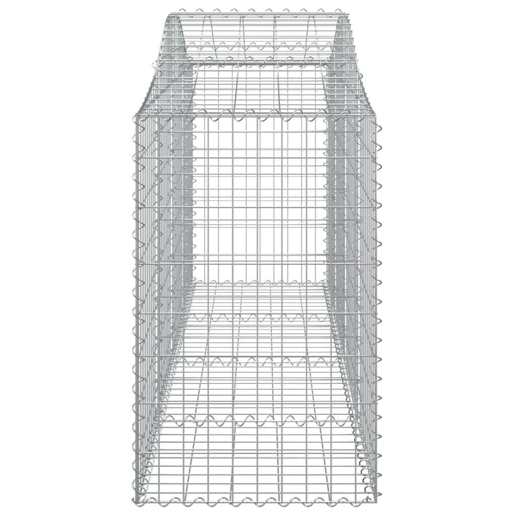 Cesti Gabbioni ad Arco 15 pz 200x50x80/100 cm Ferro Zincato