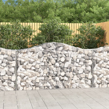 Cesti Gabbioni ad Arco 2 pz 200x50x100/120 cm Ferro Zincato