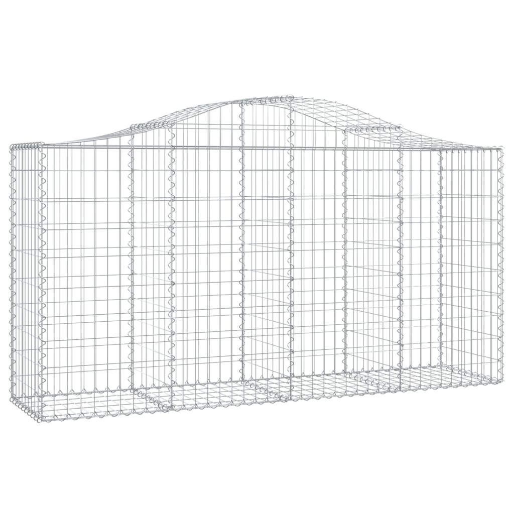 Cesti Gabbioni ad Arco 3 pz 200x50x100/120 cm Ferro Zincato