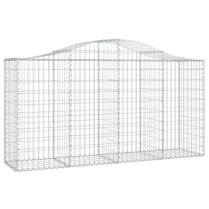 Cesti Gabbioni ad Arco 4 pz 200x50x100/120 cm Ferro Zincato