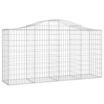 Cesti Gabbioni ad Arco 8 pz 200x50x100/120 cm Ferro Zincato