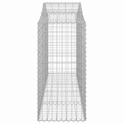 Cesti Gabbioni ad Arco 8 pz 200x50x100/120 cm Ferro Zincato