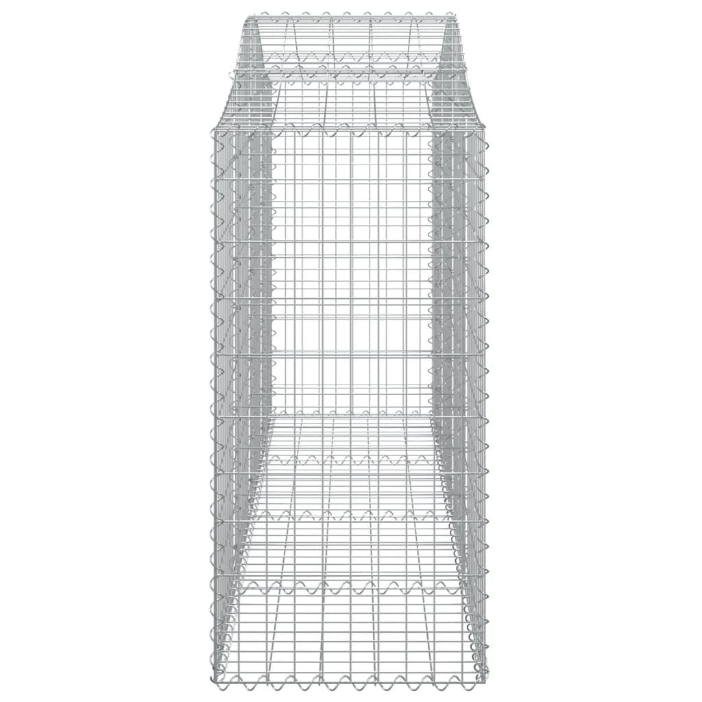Cesti Gabbioni ad Arco 3 pz 200x50x120/140 cm Ferro Zincato