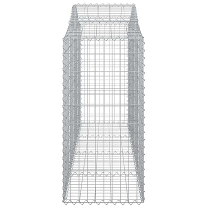 Cesti Gabbioni ad Arco 5 pz 200x50x120/140 cm Ferro Zincato