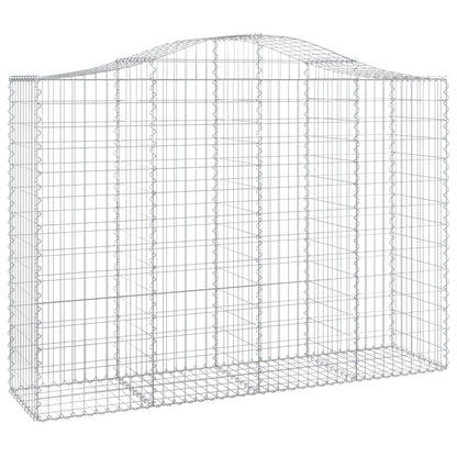 Cesti Gabbioni ad Arco 6 pz 200x50x140/160 cm Ferro Zincato