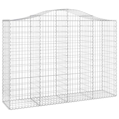 Cesti Gabbioni ad Arco 12 pz 200x50x140/160 cm Ferro Zincato