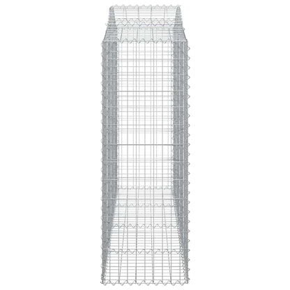 Cesti Gabbioni ad Arco 12 pz 200x50x140/160 cm Ferro Zincato