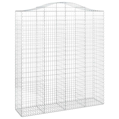 Cesti Gabbioni ad Arco 7 pz 200x50x220/240 cm Ferro Zincato