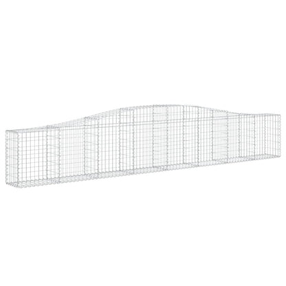 Cesti Gabbioni ad Arco 2 pz 400x30x60/80 cm Ferro Zincato