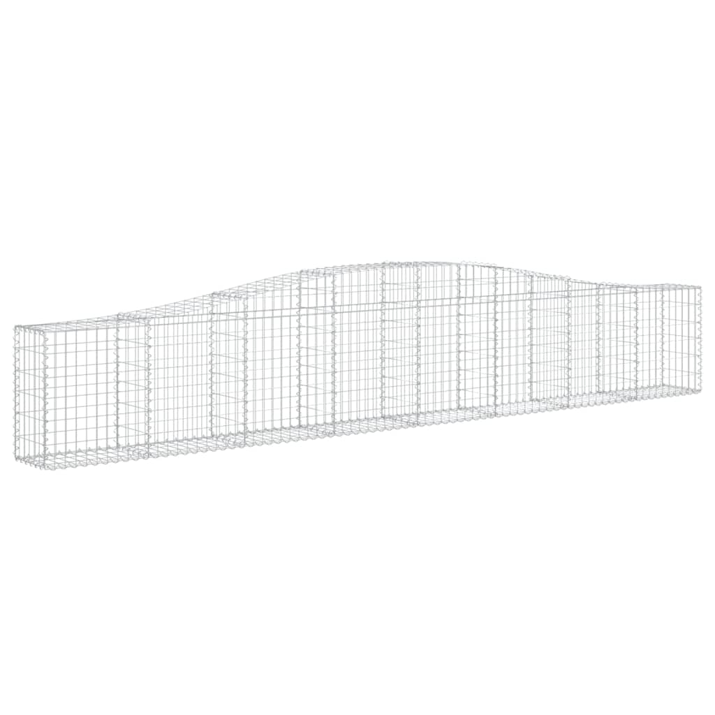 Cesti Gabbioni ad Arco 5 pz 400x30x60/80 cm Ferro Zincato