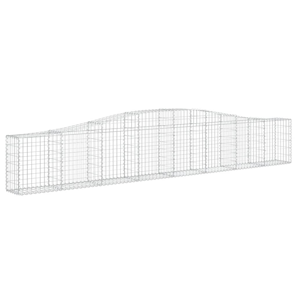Cesti Gabbioni ad Arco 15 pz 400x30x60/80 cm Ferro Zincato