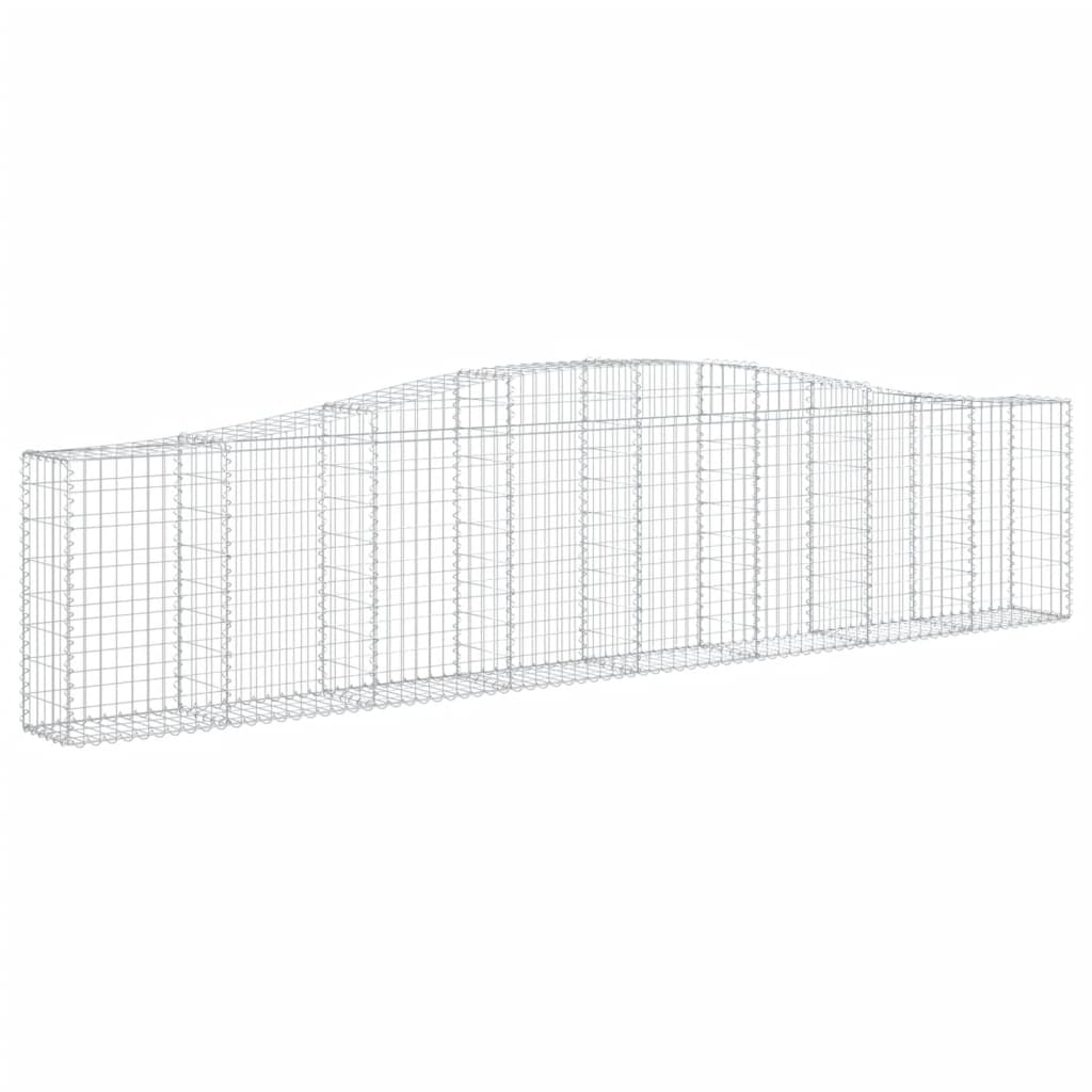 Cesti Gabbioni ad Arco 15 pz 400x30x80/100 cm Ferro Zincato