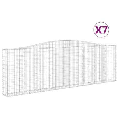 Cesti Gabbioni ad Arco 7 pz 400x30x120/140 cm Ferro Zincato