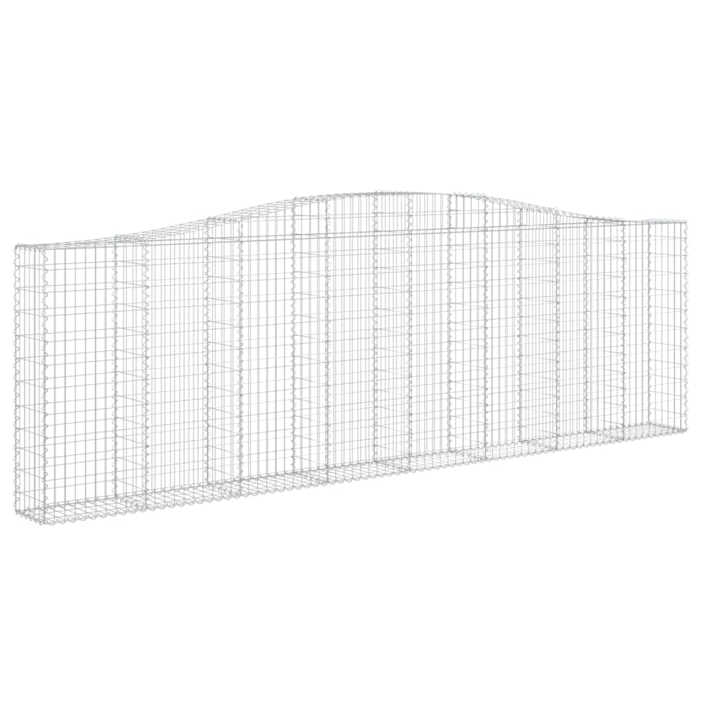 Cesti Gabbioni ad Arco 7 pz 400x30x120/140 cm Ferro Zincato