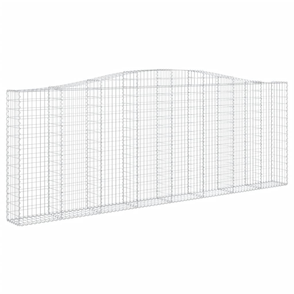 Cesti Gabbioni ad Arco 10 pz 400x30x140/160 cm Ferro Zincato