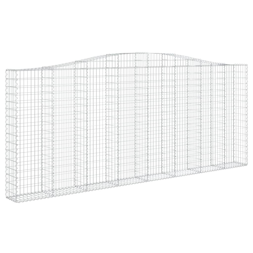 Cesti Gabbioni ad Arco 15 pz 400x30x160/180 cm Ferro Zincato