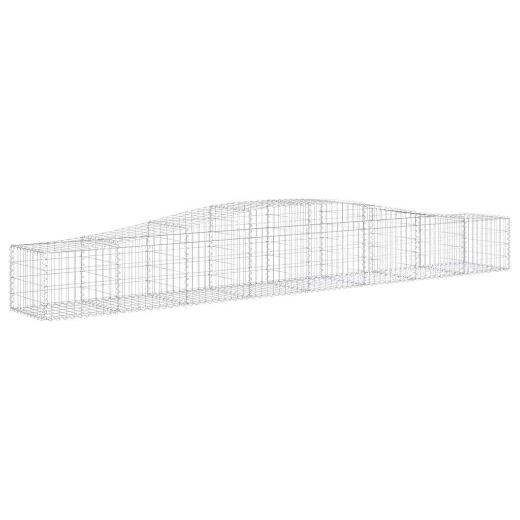 Cesti Gabbioni ad Arco 5 pz 400x50x40/60 cm Ferro Zincato