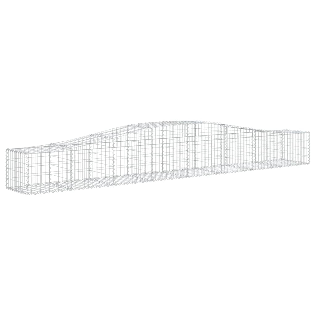 Cesti Gabbioni ad Arco 7 pz 400x50x40/60 cm Ferro Zincato