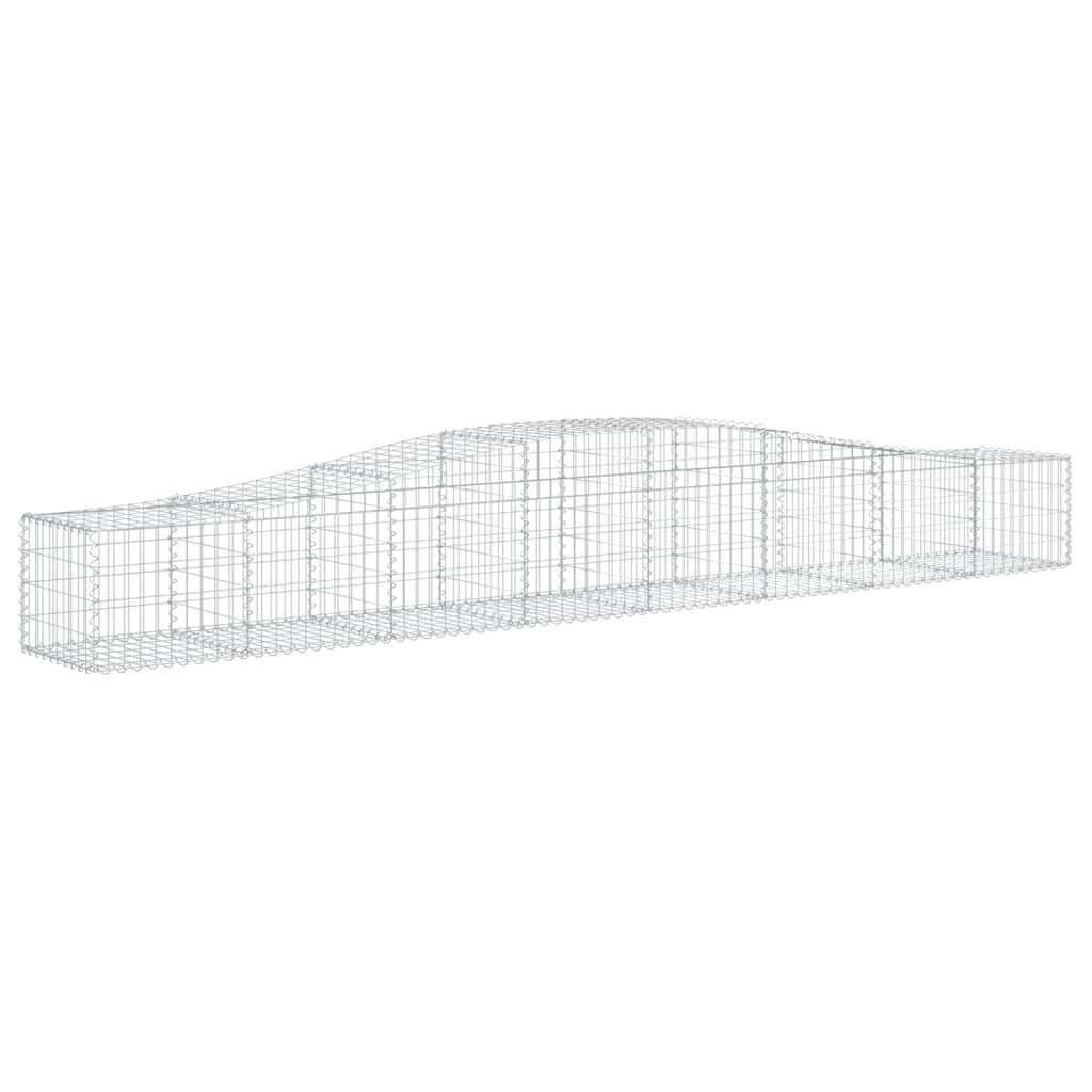 Cesti Gabbioni ad Arco 15 pz 400x50x40/60 cm Ferro Zincato