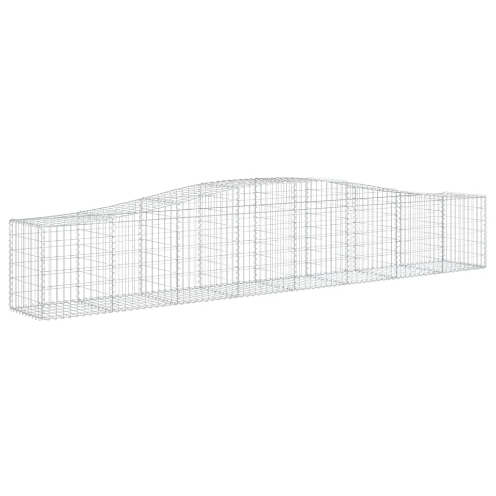 Cesti Gabbioni ad Arco 3 pz 400x50x60/80 cm Ferro Zincato