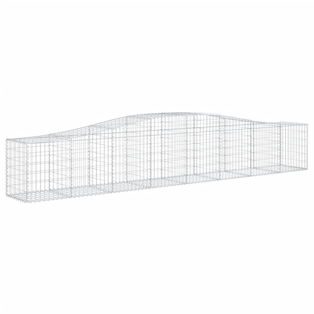Cesti Gabbioni ad Arco 4 pz 400x50x60/80 cm Ferro Zincato