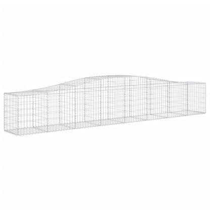 Cesti Gabbioni ad Arco 4 pz 400x50x60/80 cm Ferro Zincato