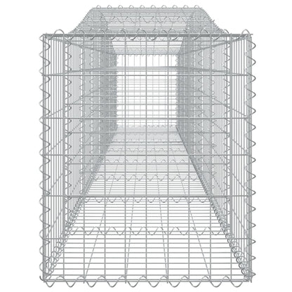 Cesti Gabbioni ad Arco 4 pz 400x50x60/80 cm Ferro Zincato