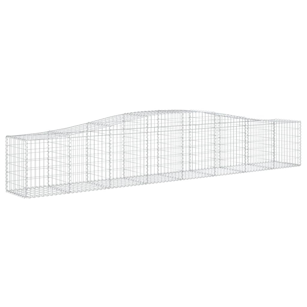 Cesti Gabbioni ad Arco 7 pz 400x50x60/80 cm Ferro Zincato