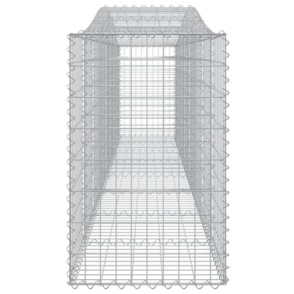 Cesti Gabbioni ad Arco 2 pz 400x50x80/100 cm Ferro Zincato
