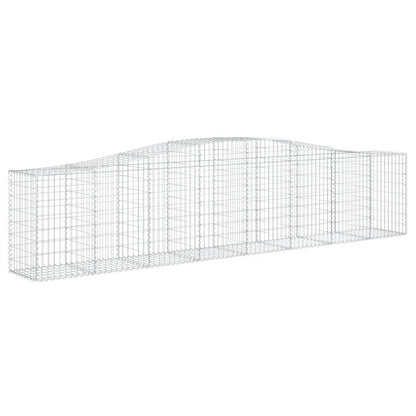 Cesti Gabbioni ad Arco 4 pz 400x50x80/100 cm Ferro Zincato