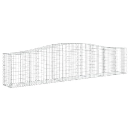 Cesti Gabbioni ad Arco 5 pz 400x50x80/100 cm Ferro Zincato