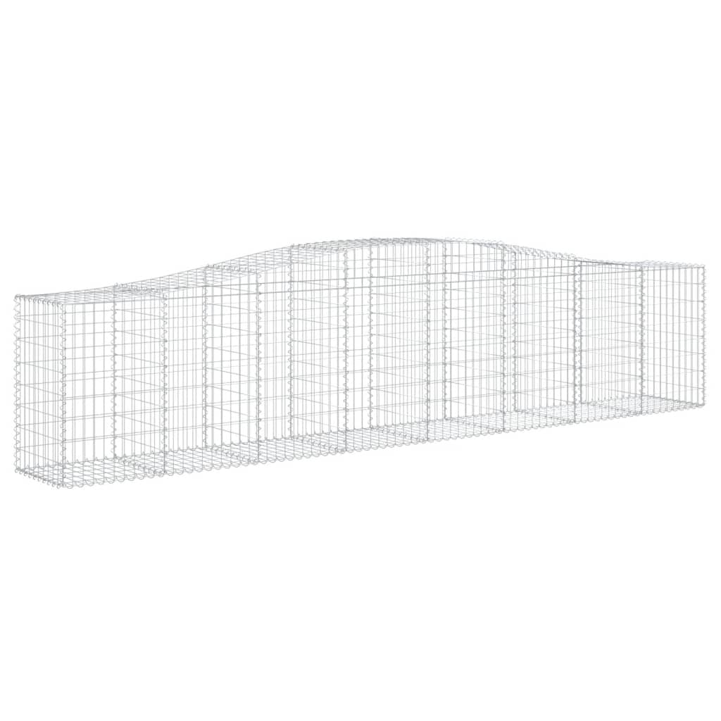 Cesti Gabbioni ad Arco 10 pz 400x50x80/100 cm Ferro Zincato