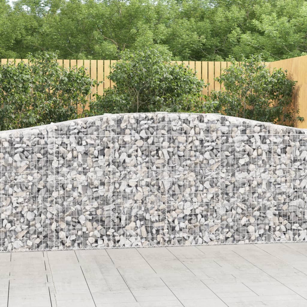 Cesti Gabbioni ad Arco 3 pz 400x50x100/120 cm Ferro Zincato