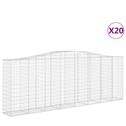 Cesti Gabbioni ad Arco 20 pz 400x50x140/160 cm Ferro Zincato