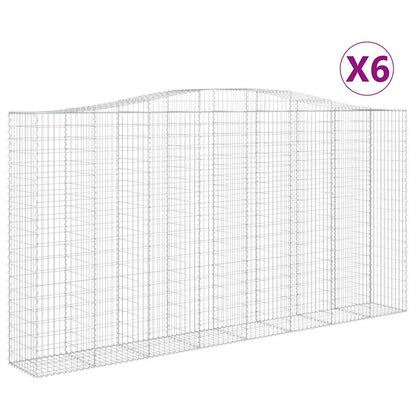 Cesti Gabbioni ad Arco 6 pz 400x50x200/220 cm Ferro Zincato